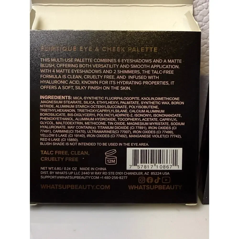 What's Up Beauty Flirtique Eye & Cheek Palette - 6.8g - NEW in box - Picture 6 of 7